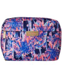 Lilly Pulitzer Navy Palms Up Cosmetics Case