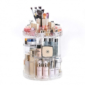 Organize Makeup efficiently with this rotating orgranizer.